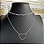 Colar Choker Prata Coração Duplo - Imagem 1