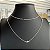 Colar Choker Corrente Duplo Prata - Imagem 1