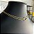 Colar Choker Nó Liso Dourado - Imagem 2