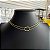 Colar Choker Nó Liso Dourado - Imagem 1