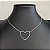 Colar Choker Coração G Prata - Imagem 1