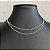Colar Choker Duplo Mini Coração Prata - Imagem 1