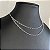 Colar Choker Duplo Corrente Prata - Imagem 2