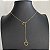 Colar Choker Gravata Coração Dourado - Imagem 1