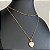 Colar Choker Dourado Duplo Bolinhas/Coração - Imagem 2