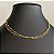 Colar Choker Dourado Duplo Coração/Bolinha - Imagem 1