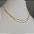 Colar Choker Dourado Duplo Coraçãozinho - Imagem 4