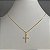 Colar Pingente Cruz Dourado - Imagem 3