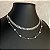 Colar Choker Duplo Seta/Coração Prata - Imagem 2