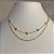 Colar Choker Duplo Estrela/Coração Dourado - Imagem 3