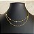 Colar Choker Duplo Estrela/Coração Dourado - Imagem 1