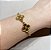 Pulseira 2 Trevos Dourada - Imagem 1