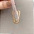 Argola Click Retangular Cravejado Prata/Dourado - Imagem 3