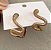 Brincos Cobra Microzircônias Dourado/Prata - Imagem 3