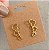 Brinco Ear Cuff Coração Vazado 3cm Dourado/Prata - Imagem 1