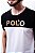Camiseta Polo Bicolor Com Estampa Em Relevo - Imagem 2