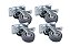 RODIZIO BASE GIRATORIA C/TR 41X17MM JA - JOCEC KIT C/4 - Imagem 1