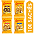 Kit 100 Sachês Biscoito Bauducco Sabores Gotas De Chocolate, Banana Com Canela, Leite, Chocolate - Imagem 1