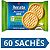 Kit 60 Sachês Biscoito Amanteigado Coco Renata 8,8g - Imagem 1