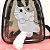 Mochila Transparente Infantil com Rabinho de Gatinho - Imagem 4
