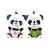 Brinquedo de Pelúcia Panda com Macacão de Abacate - Imagem 1