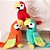 Brinquedo De Pelúcia Papagaio Colorido - Imagem 2
