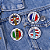 Conjunto de Broches de Metal Viagens Países - Imagem 2