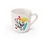 Caneca Lisa Branca Decorada Flor 200 ml - Imagem 1