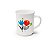 Caneca Americana Branca Decorada Flor 220 ml - Imagem 1