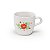 Xícara Café Lisa Branca Decorada Flor 50 ml - Imagem 1