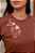 Tshirt Bordada Ramo de Flores Bege - Imagem 2