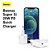 KIT CARREGADOR BASEUS CABO PD x LIGHTNING + FONTE 20W - Imagem 1