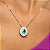 GARGANTILHA DE OURO 18K GA633 PINGENTE GOTA ESM 7X5 42 DIAM 0,298CT - Imagem 2
