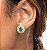BRINCO DE OURO 18K DIAMANTES ESMERALDAS - Imagem 2