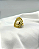 Anel Orgânico Esmaltado Off White Regulável Banho Ouro 18k - Imagem 3