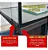 Aquário 100x40x50 6mm 200 Litros silicone preto H2Box - Imagem 2