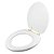 Tampa de Vaso Sanitário Almofadado Convencional Oval Universal Branco com Ferragem Dourada - Imagem 2