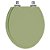 Tampa de Vaso Sanitário Laqueado Soft Close Convencional Oval Verde Malva para vaso Deca - Imagem 1