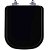Tampa de Vaso Sanitário Laqueado Soft Close Quadra Preto para vaso Deca - Imagem 1