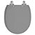 Tampa de Vaso Sanitário Laqueado Soft Close Village Cinza Vip para vaso Deca - Imagem 1