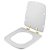 Tampa de Vaso Sanitário Laqueado Soft Close Clean Branco para vaso Deca com Ferragem Dourada - Imagem 2