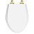 Tampa de Vaso Sanitário Laqueado Soft Close Absolute Branco para vaso Ideal Standard com Ferragem Dourada - Imagem 1