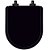Tampa de Vaso Sanitário Laqueado Soft Close Level Preto para vaso Deca com Ferragem Preta - Imagem 1