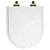 Tampa de Vaso Sanitário Poliéster Soft Close Link/LK Branco para vaso Deca com Ferragem Dourada - Imagem 1