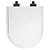 Tampa de Vaso Sanitário Poliéster Soft Close Carrara Branco para vaso Deca com Ferragem Preta - Imagem 1