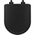 Tampa de Vaso Sanitário Poliéster Soft Close Link/LK Preto Fosco para vaso Deca com Ferragem Preta - Imagem 1