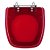 Tampa de Vaso Sanitário Poliéster Fit Vermelho Transparente para vaso Celite - Imagem 1
