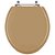 Tampa de Vaso Sanitário Poliéster Convencional Oval Bege Castor para vaso Deca - Imagem 1