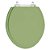 Tampa de Vaso Sanitário Poliéster Convencional Oval Verde Malva para vaso Deca - Imagem 1