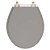Tampa de Vaso Sanitário Poliéster Ravena Cinza Vip para vaso Deca - Imagem 1